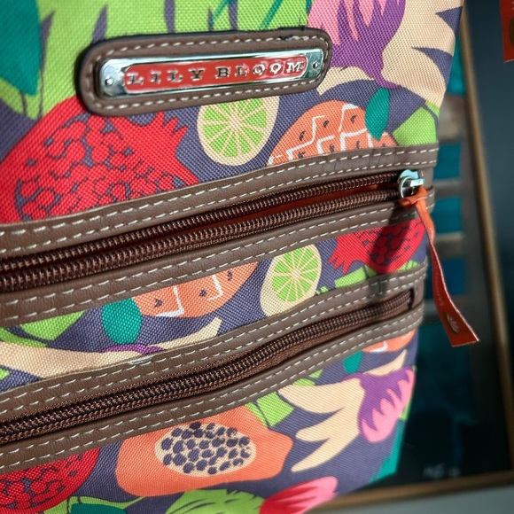 Lily Bloom Colorful Fruit Crossbody Bag 8"x9.5" - Picture 1 of 16